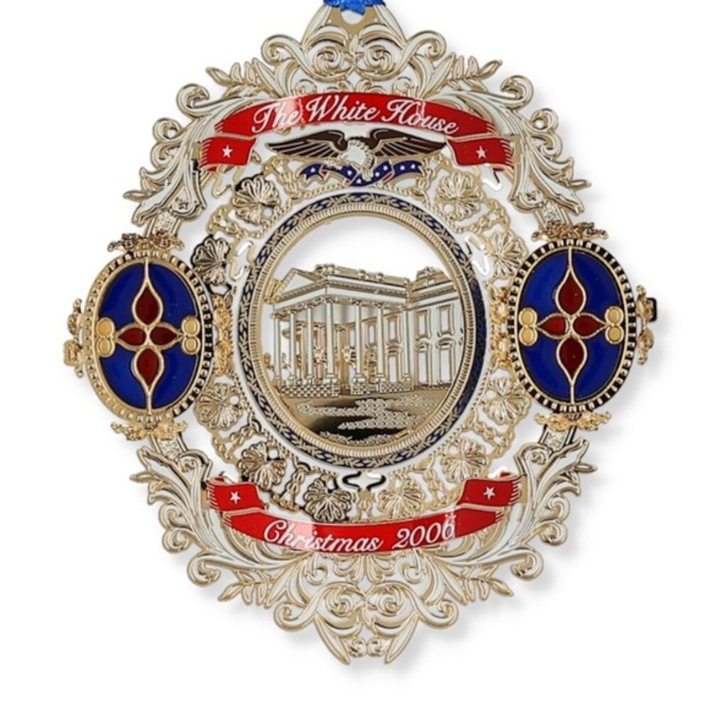 White House Christmas Ornament 2008